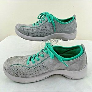 Dansko Elise Comfort Lace Up Gray Suede Sneakers Shoes Size 36 (US 5.5-6)